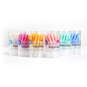 플라콘 원통케이스 치간칫솔 20개입 원통형, 1개, 0.8mm