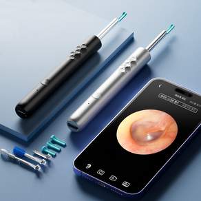COZYARD 스마트 고화질 가시 귀이개 내시경 귀이개, 2개, 1개입, P90 pro 블랙