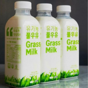 논지엠 유기농 풀우유 Grass Milk 700ml 4병, 4개