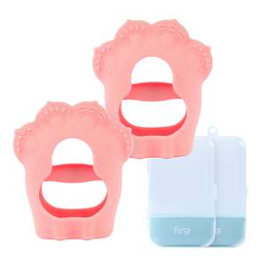 퍼기 손목 양손 오픈글러브형 냥냥 치발기 파스텔핑크, 치발기 + 전용케이스, 2p, 2개