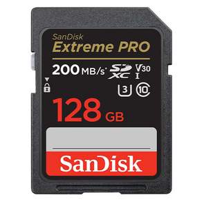 샌디스크 익스트림 프로 SD V30 메모리 카드, 128GB, 1개