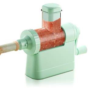 Modora 수동 순대 제조기 핸들형 수제 순대 만드는 기계, 초록색, 1개