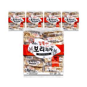엉클팝 길쭉이보리과자 400g, 5개
