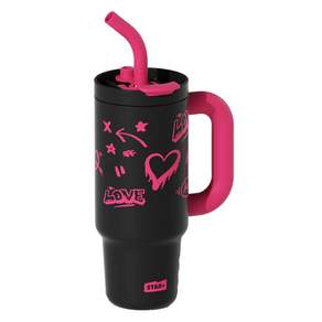 스타플러스 STAR+ 그래피티 아이스 텀블러, 하트 스피릿, 1개, 1200ml