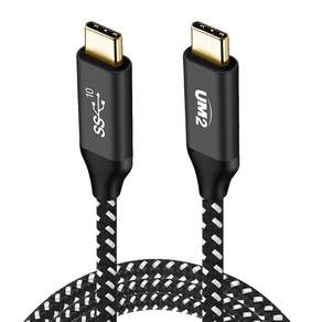 UM2 C to C PD 100W 고속 충전 케이블 CPD100W, 블랙, 1개, 1.2m