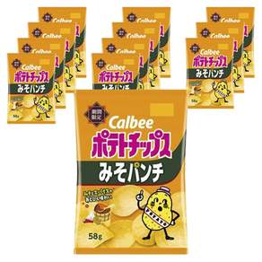 가루비 포테이토칩 미소된장 펀치, 58g, 12개