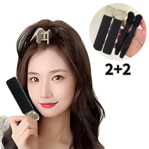 KIBOER 뿌리볼륨 헤어롤 구르프 볼륨 집게 헤어 집게핀 4개 한세트, 1세트, 블랙