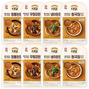 다담 소스 패키지(정통된장찌개 우렁강된장비빔양념 냉이된장찌개 청국장찌개), 2세트, 550g