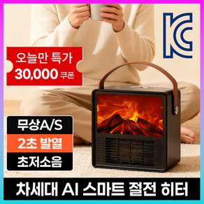 Darlisex 온풍기 PTC 가스 불꽃 히터, 블랙