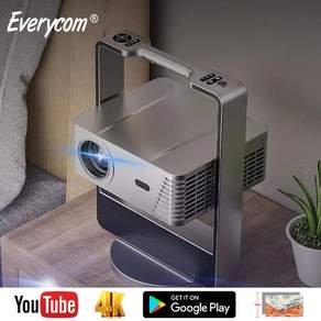Everycom T11 풀HD 빔프로젝터 1080P 2K 4K 동영상 5G WiFi 1GB+8GB 안드로이드 스마트빔 홈시어터 홈시네마 돌비오디오, 100인치 스크린
