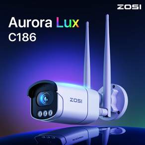 ZOSI WiFi CCTV 야간 풀칼라 흑광 카메라 500만화소 초고화질 24시 풀칼라 감시카메라, 5MP, 1개