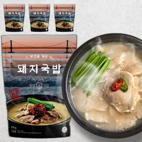 [동백국밥] 정통 부산 프리미엄 한돈 돼지국밥, 4개, 570g