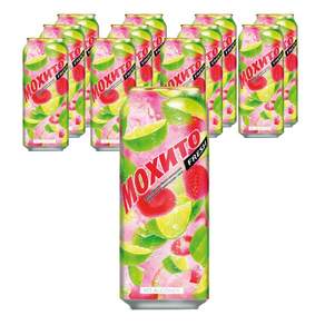 "MOJITO" 리프레싱 논알콜 모히또 칵테일 딸기맛 STRAWBERRY TASTE, 12개, 500ml