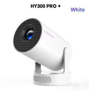 HARU DEAL HY300 PRO + 빔프로젝터 휴대용 가정용 홈시네마 한국어지원 아이폰 안드로이드 180도 회전 자동 키스톤, no bag, 화이트