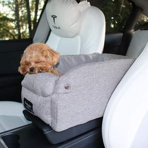 개과천선 E나 콘솔 강아지 카시트 드라이빙킷 풀커버 애견 반려동물 소형견 외출용품 이동장 차시트, 블랙 그레이, 1개