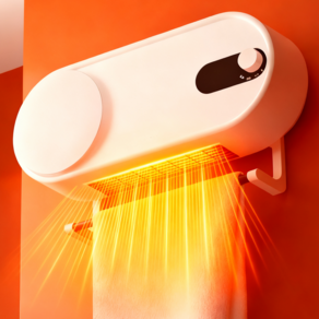 Voltmate가정용 온풍기 PTC 절전형 냉난방 일체형 벽걸이 욕실 업소용 사무실 저소음 전기 히터 냉난방기 3초발열 3단조절 가능, 화이트, WM-GN1-5