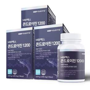 미국산 저분자 상어연골 콘드로이친 1200 MBP 식약처 HACCP 인증 킵유어핏, 60정, 3개