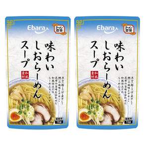 에바라 라멘 백경 맛 시오 스프, 2개, 1kg