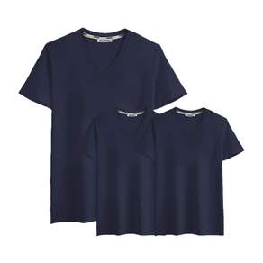 제네브 국내생산 남여공용 면20수 반팔브이넥 3장세트 S~3XL