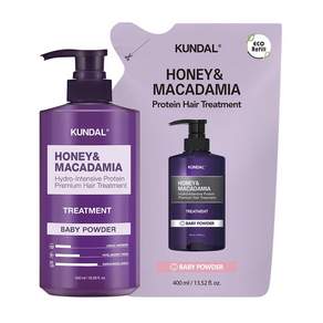 쿤달 허니 앤 마카다미아 트리트먼트 베이비파우더향, 900ml, 1개