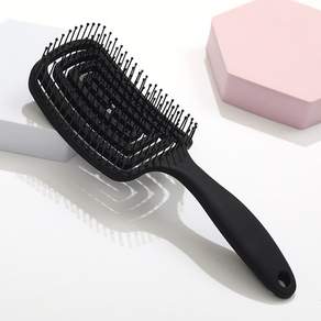 루본 탱글프리 볼륨업 빗 플렉스 헤어브러시 엉킴방지 머리빗, 1개, 블랙