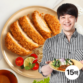 알렉스 돈까스 15팩 + 스윗 유자 소스 1병+거치대1개, 15개, 120g