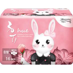허밍스 휴 토끼 중형 생리대 날개형, 16개입, 4개