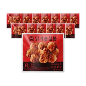 미트리 닭가슴살 볼 치즈불닭, 100g, 14개