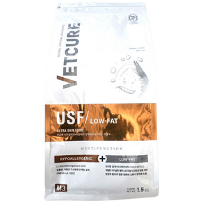 벳큐어 독 USF 식이알러지 체중관리 처방식 사료 대용량, 1개, 5kg, 저지방