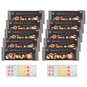 레인보우 과일큐브 치즈 MIX 블랙 세트 (10 ), 80g, 10개