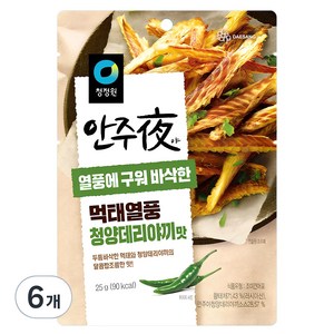 안주야 먹태열풍 청양데리야끼맛, 25g, 6개