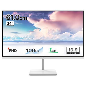 주연테크 FHD 100Hz 화이트 모니터, 61cm, V24FX-W(일반)