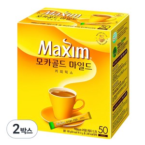 맥심 모카골드 마일드 커피믹스, 12g, 50개입, 2개