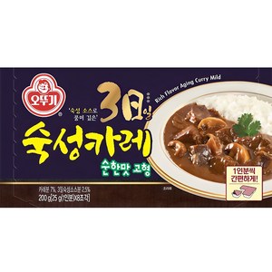 오뚜기 3일 숙성카레 순한맛 고형, 200g, 1개