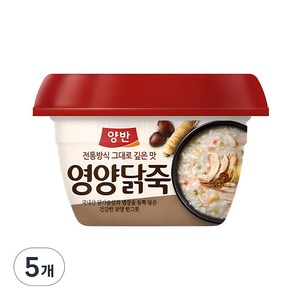 양반 동원 영양닭죽, 285g, 5개