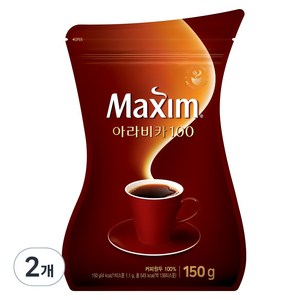 맥심 아라비카 100 원두 커피, 150g, 2개