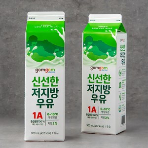 곰곰 신선한 저지방우유, 900ml, 2개