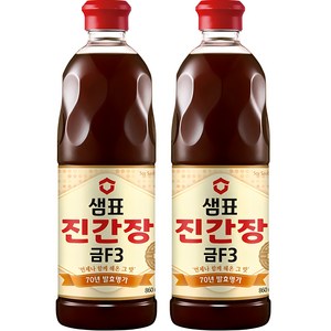 샘표 진간장 금F3, 860ml, 2개