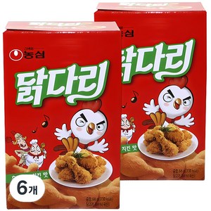 농심닭다리 후라이드 치킨 맛, 66g, 6개