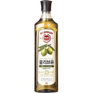 해표 압착 올리브유, 900ml, 1개