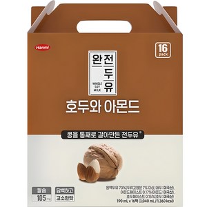 전두유 완전두유 호두와 아몬드향, 190ml, 16개