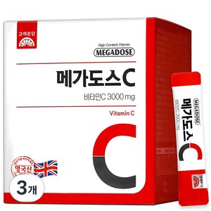 메가도스 비타민C 3000mg, 60회분, 180g, 3개