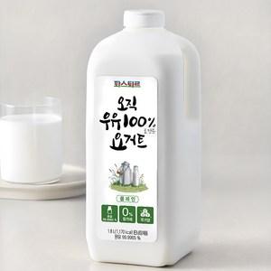 파스퇴르 우유로만든 플레인 요거트, 1.8L, 1개