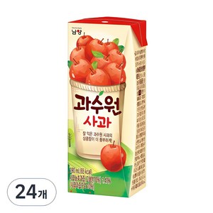 과수원 사과주스, 190ml, 24개