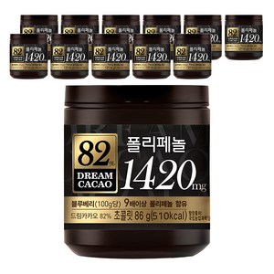 롯데웰푸드 드림카카오 폴리페놀 초콜릿 82%, 86g, 12개