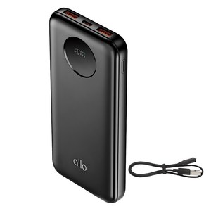 알로코리아 고속충전 보조배터리 C타입 10000mah, allo1007PD, 블랙