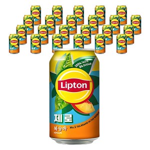 립톤 제로 복숭아 아이스티, 355ml, 24개