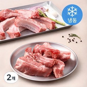 푸드장 미국산 돼지 쪽갈비 (냉동), 1kg, 2개