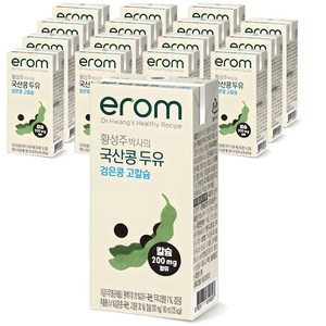 이롬 황성주 박사의 국산콩 두유 검은콩 고칼슘, 190ml, 16개