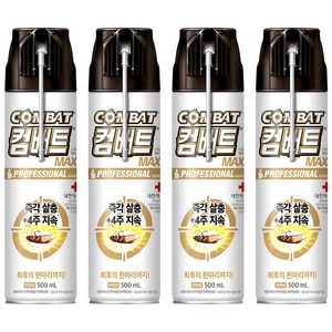 컴배트 프로페셔널 맥스 바퀴용 에어졸, 500ml, 4개